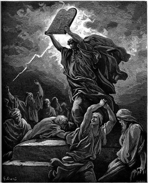 Moses smashes the tablets  of stone on the 17th of Tammuz